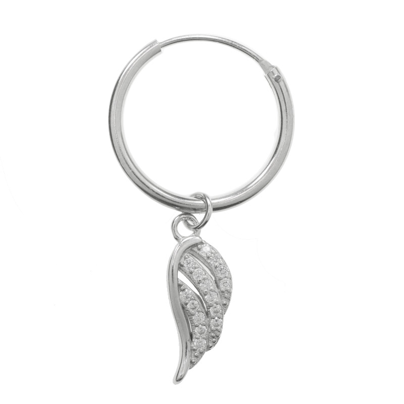 Aros con ala Plata de Ley
