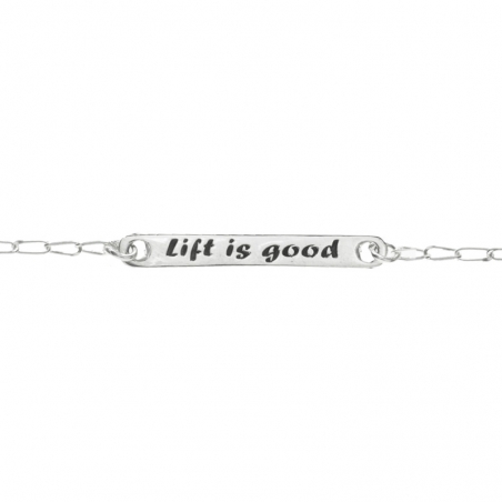Pulsera Lift is good Plata de Ley