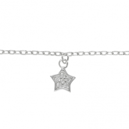 Pulsera 5 estrellas Plata de Ley