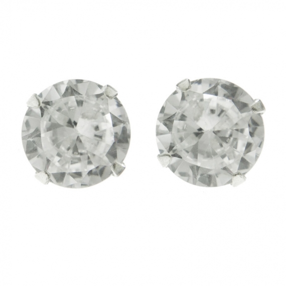 Pendientes redondos con circonita