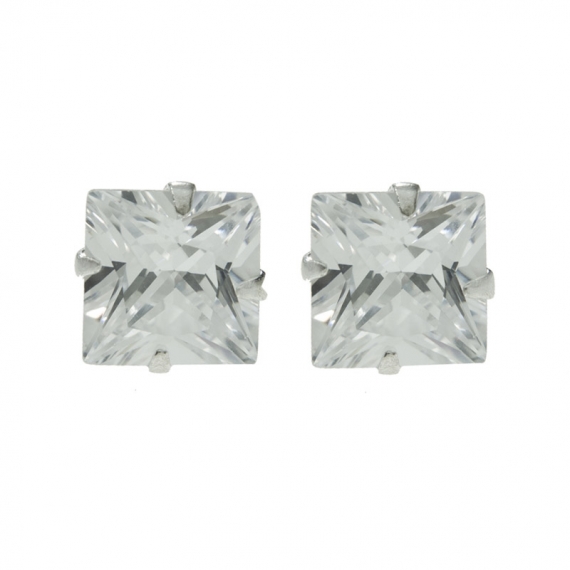 Pendientes cuadrado Zirconia 2