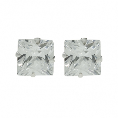Pendientes cuadrado Zirconia