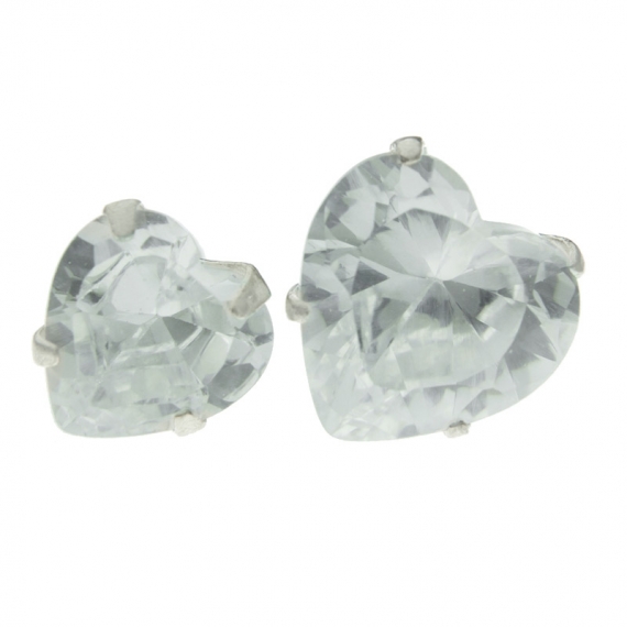 Pendientes corazón circonita 2