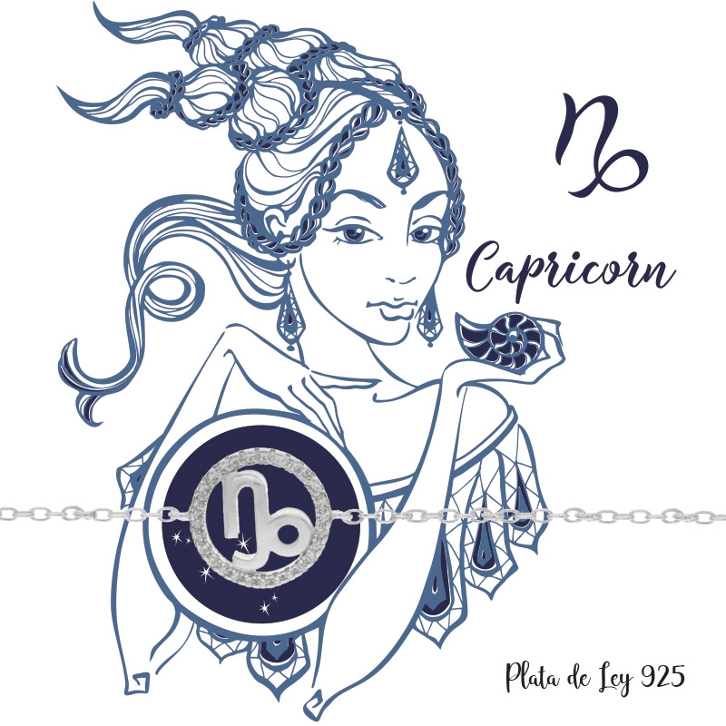 Pulsera Capricornio Plata de Ley