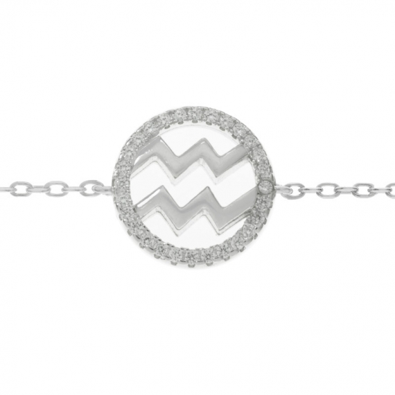 Pulsera Acuario Plata de Ley