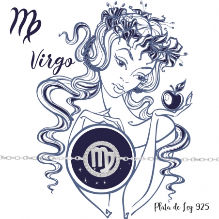Pulsera Virgo Plata de Ley