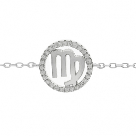 Pulsera Virgo Plata de Ley