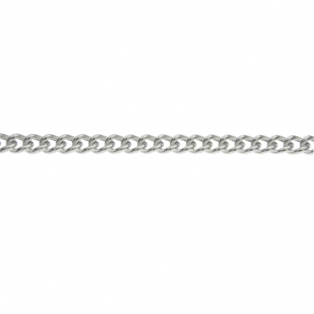 Cadena ajustable eslabón 1 + 1 Plata de Ley