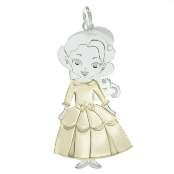 Colgante niña vestido bañado en Oro 2