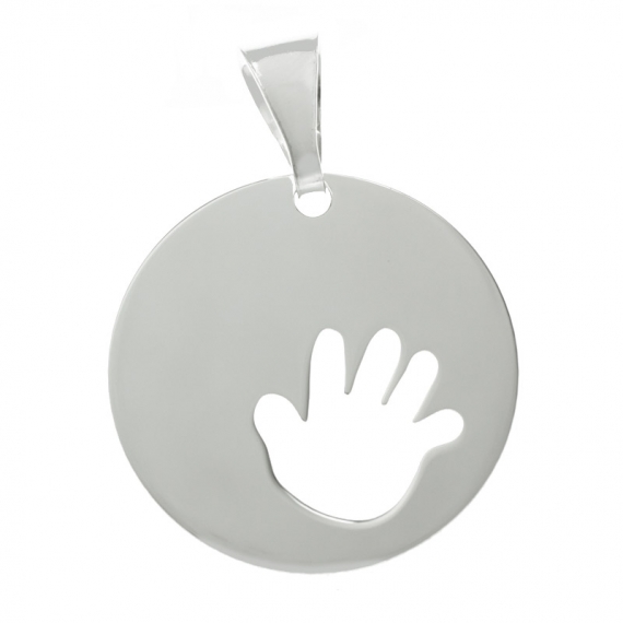 Colgante chapa Plata de Ley mano calada