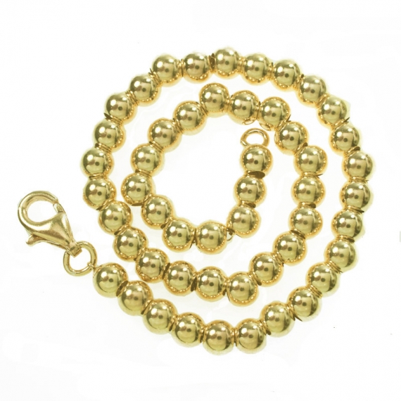 Pulsera bolas bañada en Oro