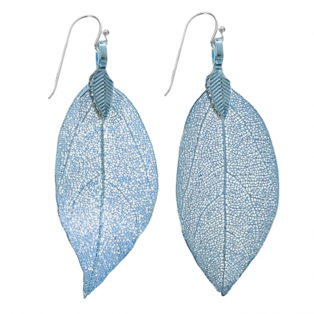 Pendientes hoja baño de color