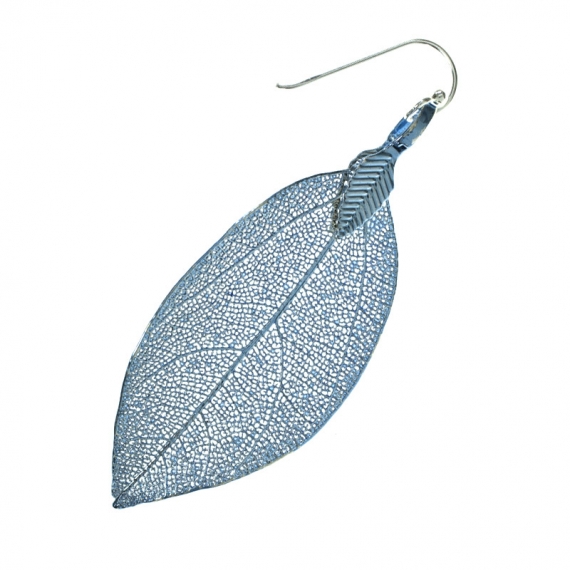 Pendientes hoja baño de color 2