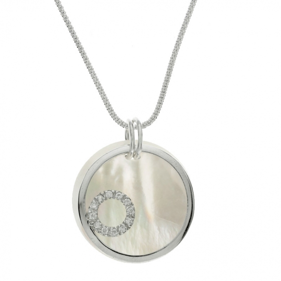 Colgante doble nácar Plata de Ley