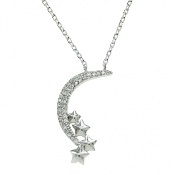 Gargantilla Moon & Stars Plata de Ley