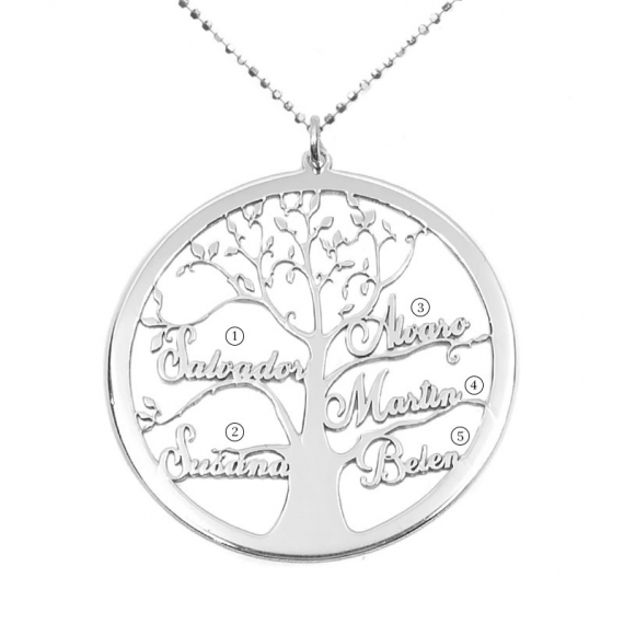 Collar árbol de la vida ramas personalizadas
