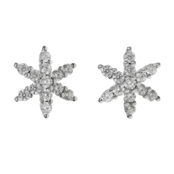 Pendientes copo de circonitas