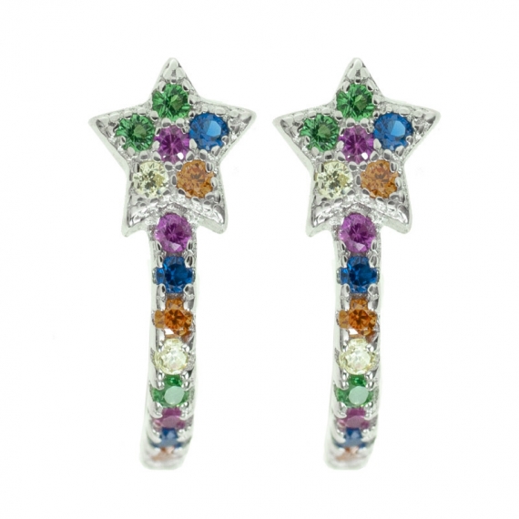 Pendientes estrella Plata de Ley