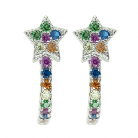 Pendientes estrella Plata de Ley