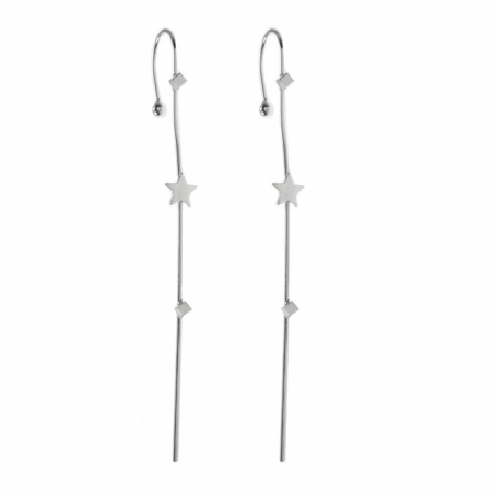 Pendientes bastón Plata de Ley