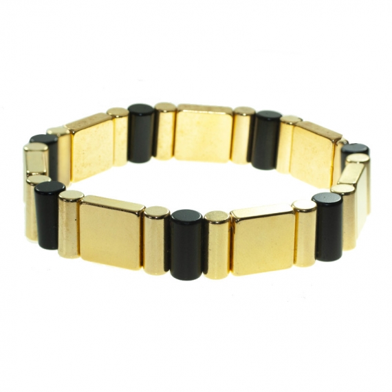 Pulsera hombre imantada bicolor