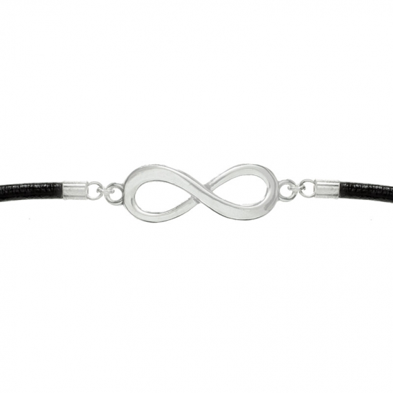 Pulsera hombre infinito Plata de Ley