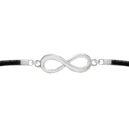 Pulsera hombre infinito Plata de Ley