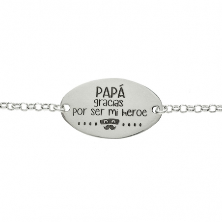 Pulsera Día del Padre Plata de Ley