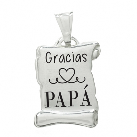 Collar hombre papiro para Papá Plata de Ley