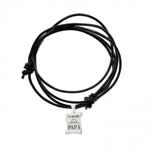 Collar hombre papiro para Papá Plata de Ley