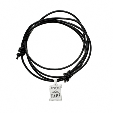Collar hombre papiro para Papá Plata de Ley