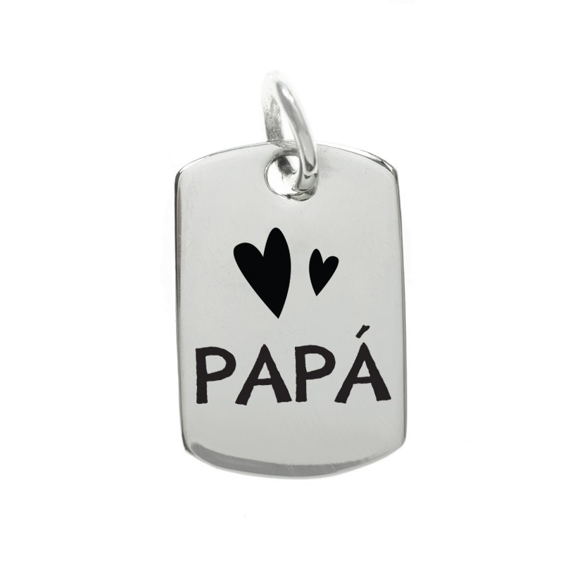 Collar chapa militar mini para Papá