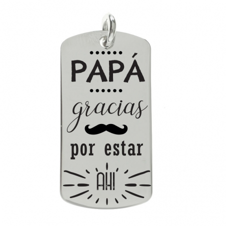 Collar chapa militar para Papá