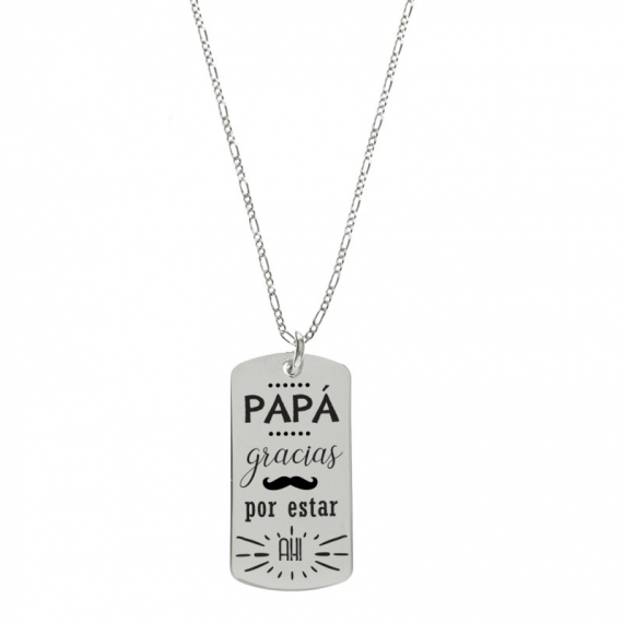 Collar chapa militar para Papá
