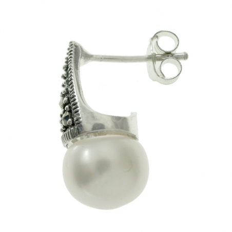 Pendientes Lady Di Plata de Ley