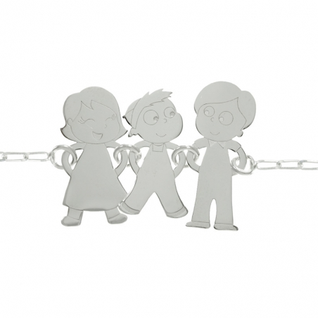 Collar abuelos con nieto Plata de Ley 925
