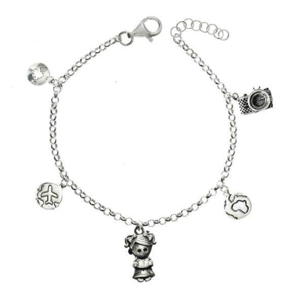 Pulsera de la viajera Plata de Ley