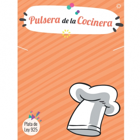 Pulsera de la cocinera Plata de Ley