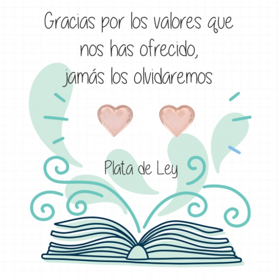 Pendientes corazón maestra Plata de Ley