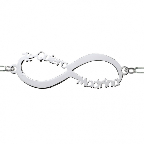 Pulsera infinito Te quiero madrina Plata de Ley