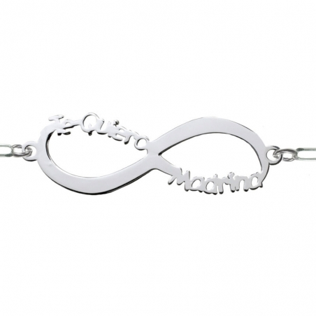 Pulsera infinito Te quiero madrina Plata de Ley