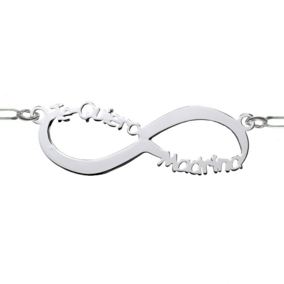 Colgante infinito Te quiero madrina Plata de Ley con cadena