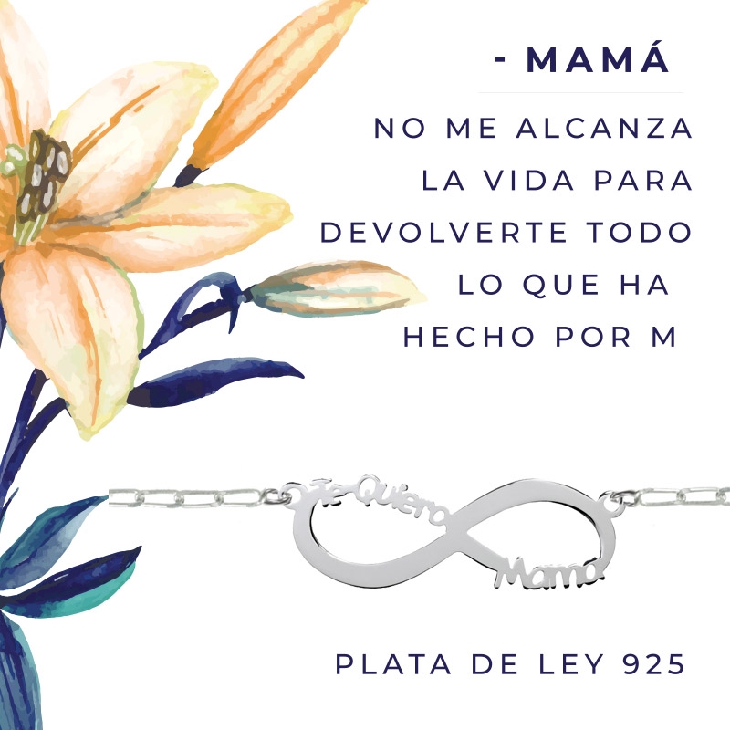 Collar infinito Te quiero mamá