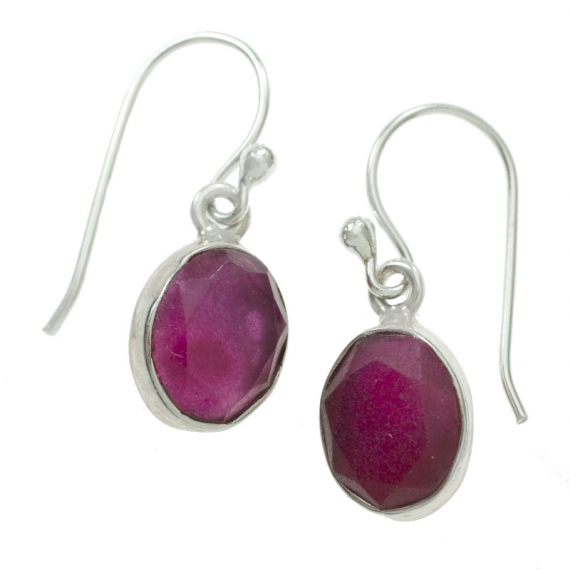 Pendientes piedra natural Plata de Ley