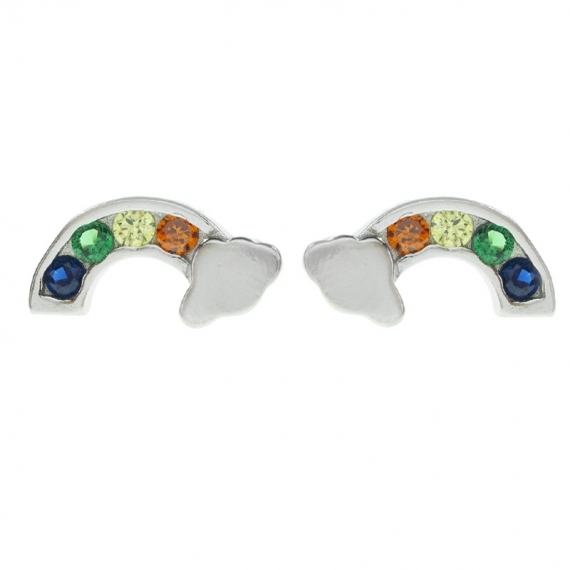 Pendientes arco iris Plata de Ley