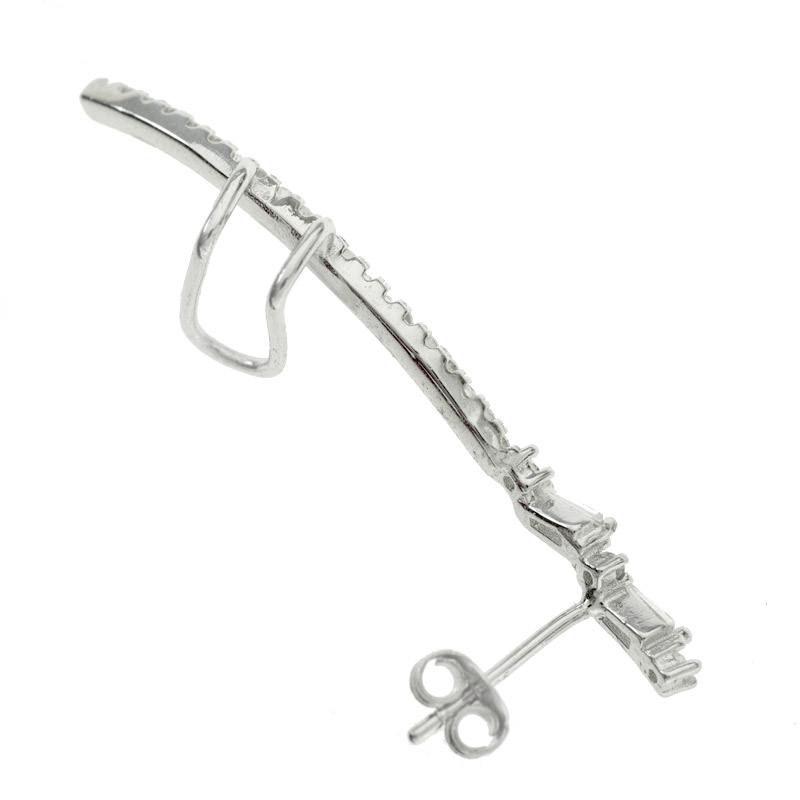 Trepador con circonitas Plata de Ley