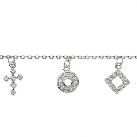 Pulsera con abalorios Plata de Ley 925