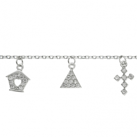 Pulsera con abalorios Plata de Ley 925