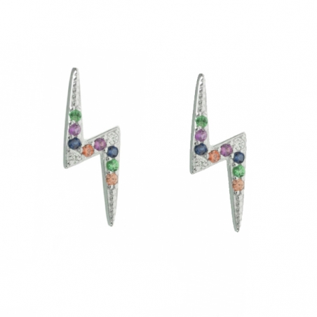 Pendientes rayo color Plata de Ley