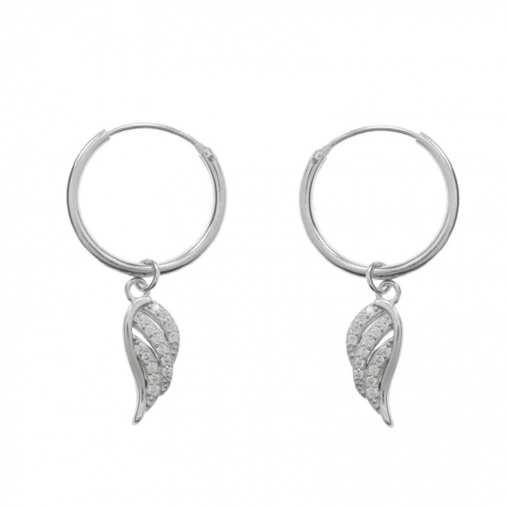 Aros con ala Plata de Ley